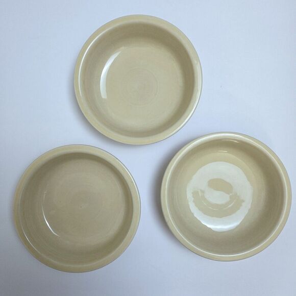 VTG Homer Laughlin HLC Fiesta Coupe Bowls (Set of 3) Ivory Aprox 6 7/8" - Picture 8 of 9